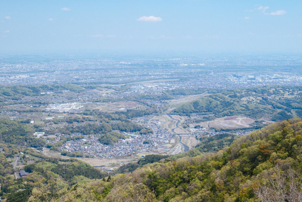 仏果山山頂から見る横浜方面の景色