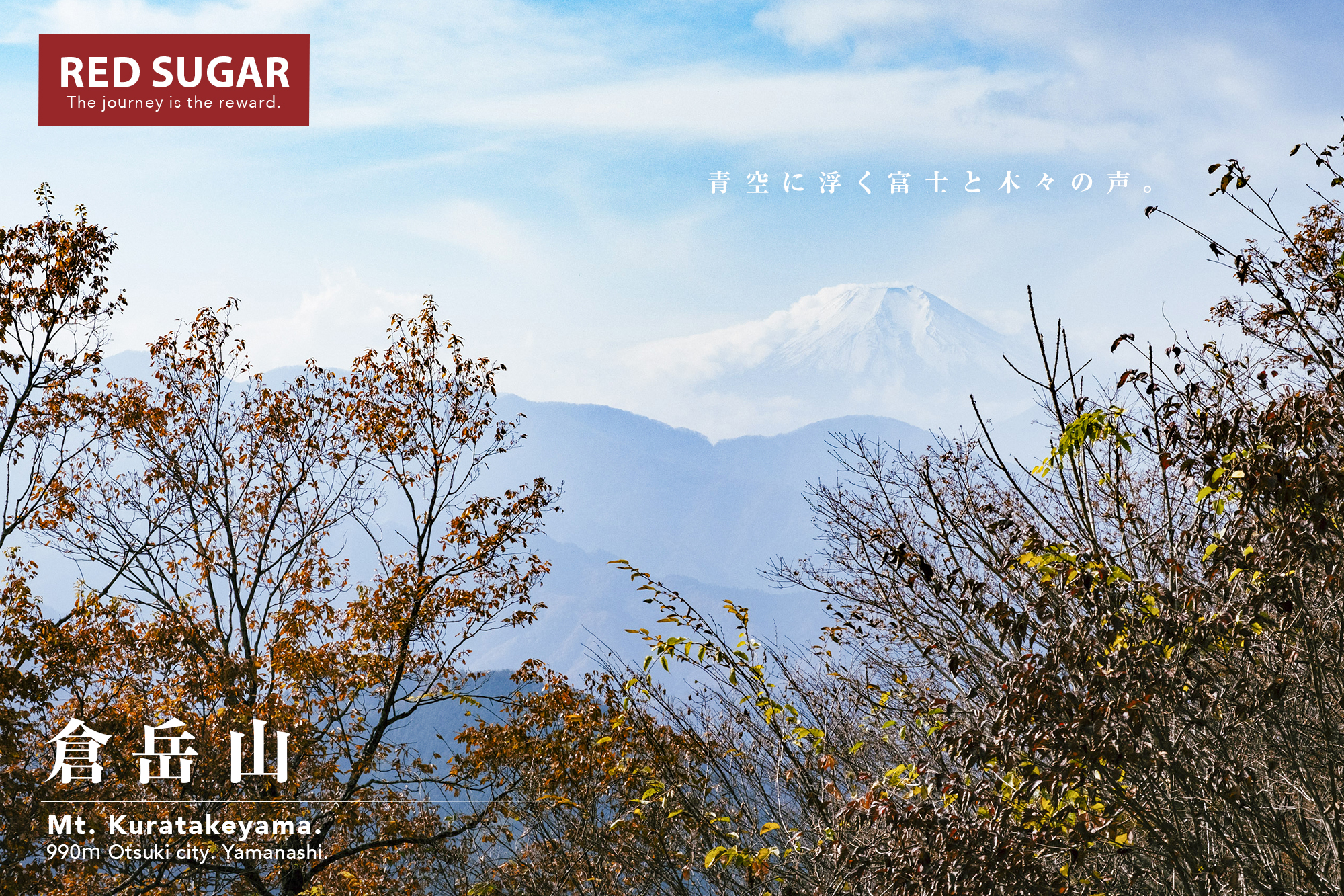 倉岳山山頂から見た富士山