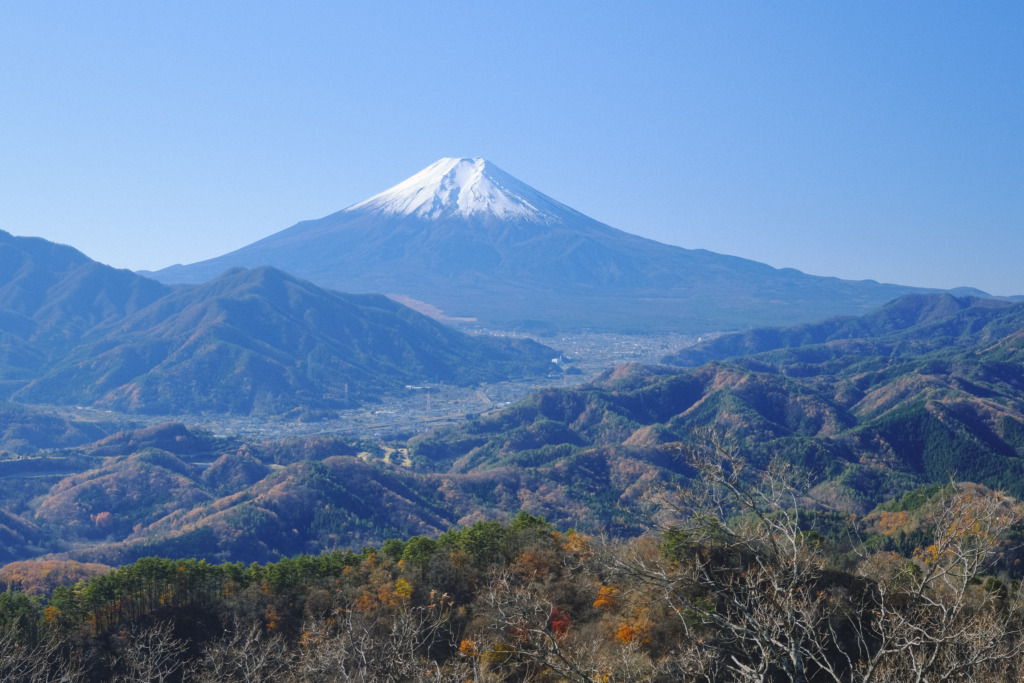 高川山山頂から見る富士山