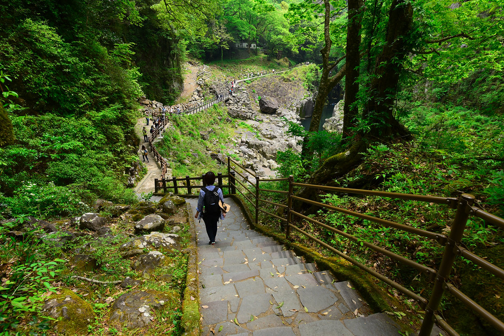 真名井の滝への遊歩道