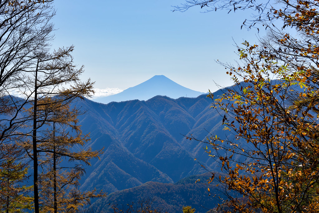 鶴寝山山頂からの富士山