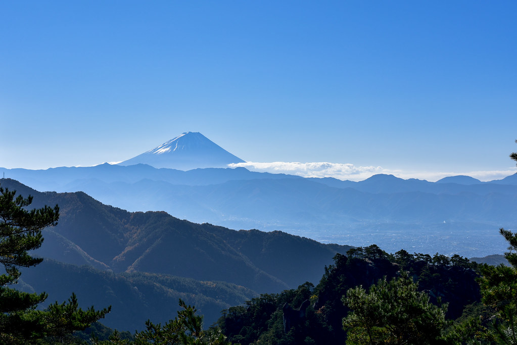 羅漢寺山から見る富士山