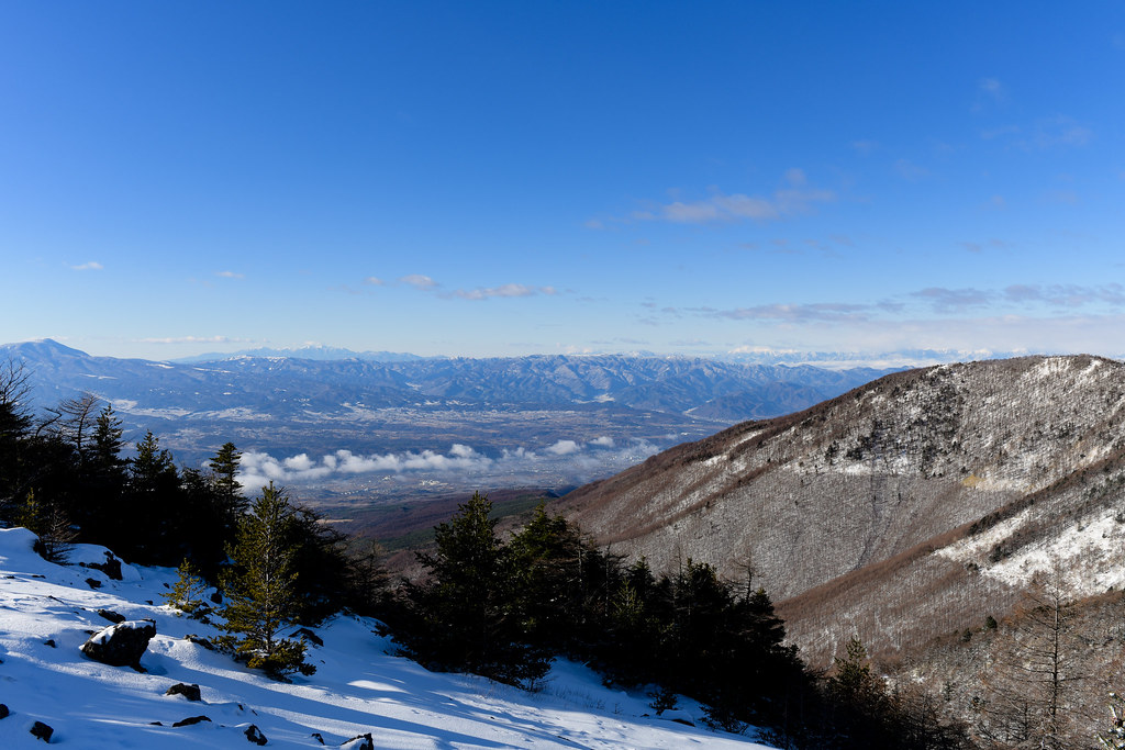 黒斑山登山道からの眺め