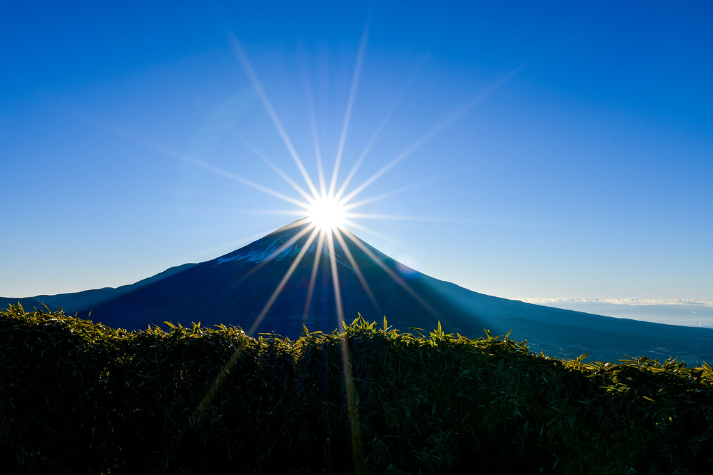 富士山とダイヤモンド太陽