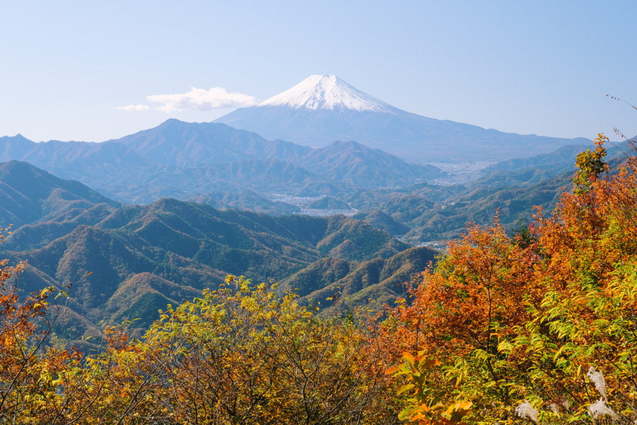 百蔵山から見る富士山