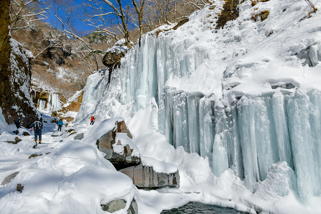 雲竜渓谷の氷柱