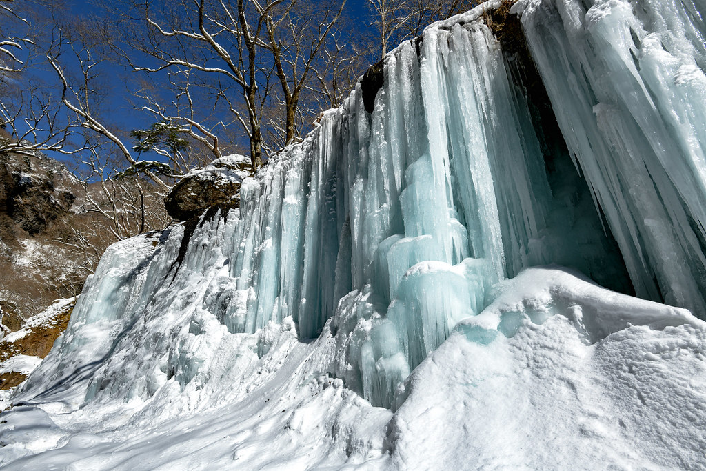 雲竜渓谷の氷柱