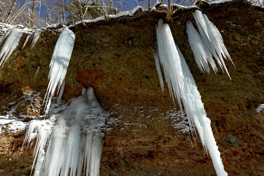 雲竜渓谷の氷柱