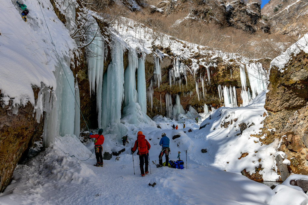 雲竜渓谷の氷柱