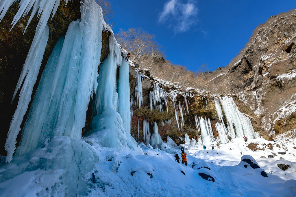 雲竜渓谷の氷柱テラス