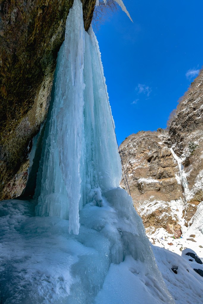 雲竜渓谷の氷柱テラス