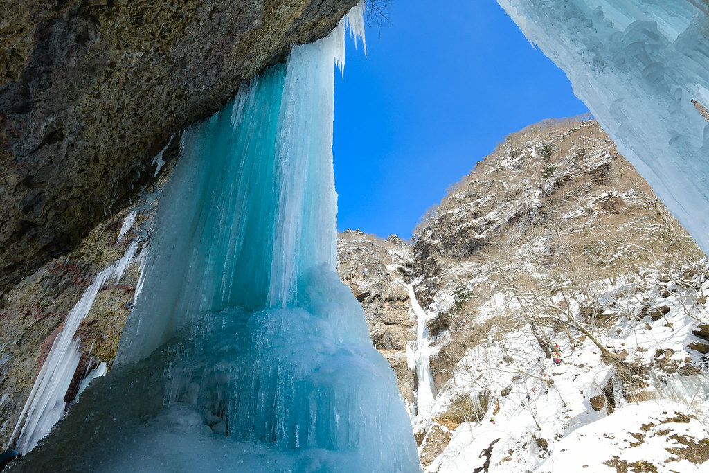 雲竜渓谷の氷柱テラス