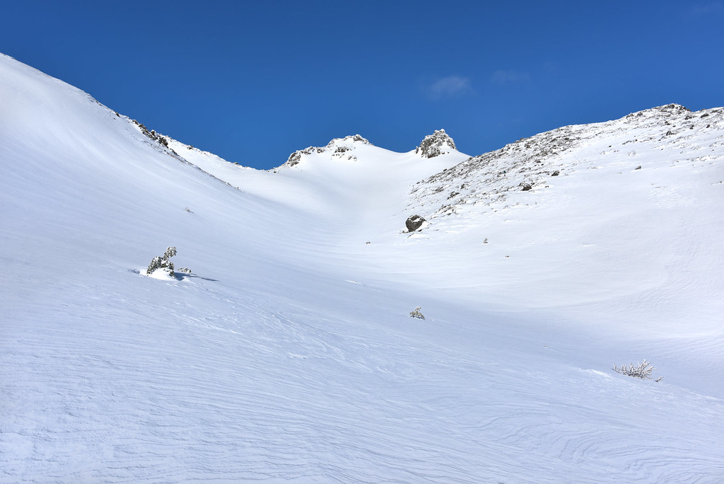 雪の安達太良山