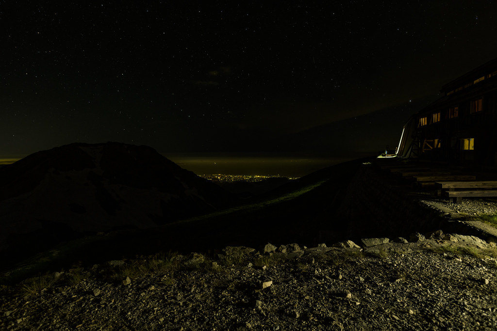 白馬山荘からの夜の景色