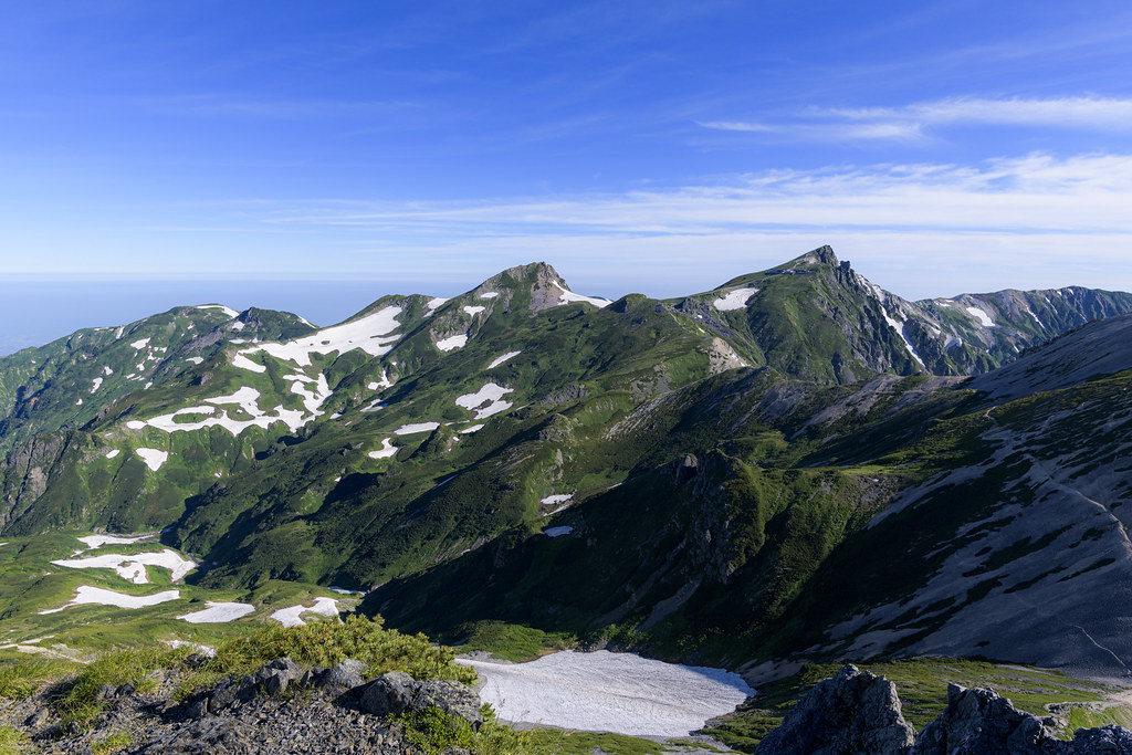 白馬岳西側