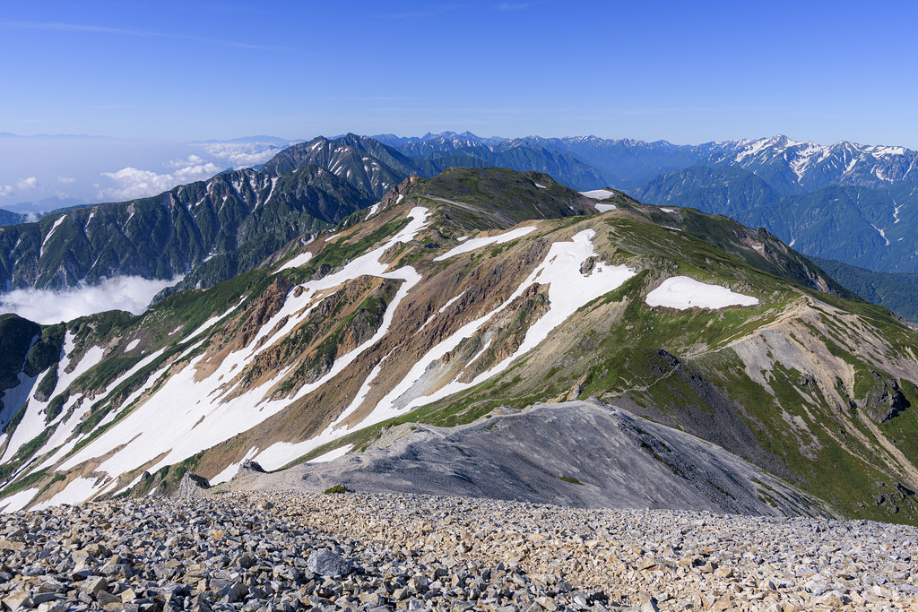 鑓ヶ岳稜線からの景色