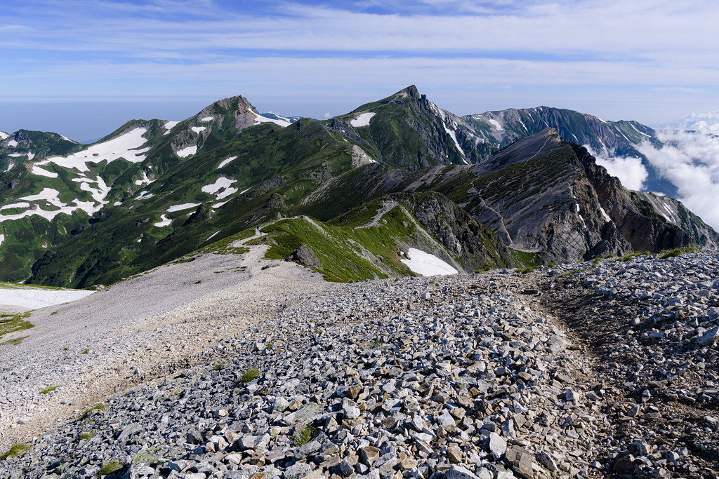 鑓ヶ岳稜線