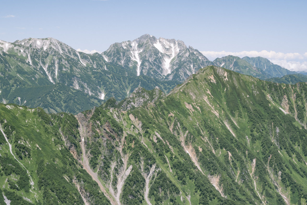 蓮華岳から眺める立山