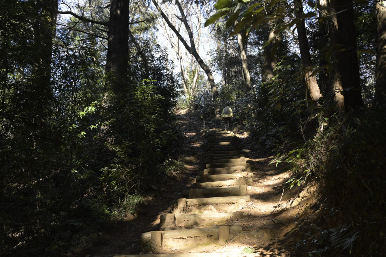 赤ぼっこへと登る階段