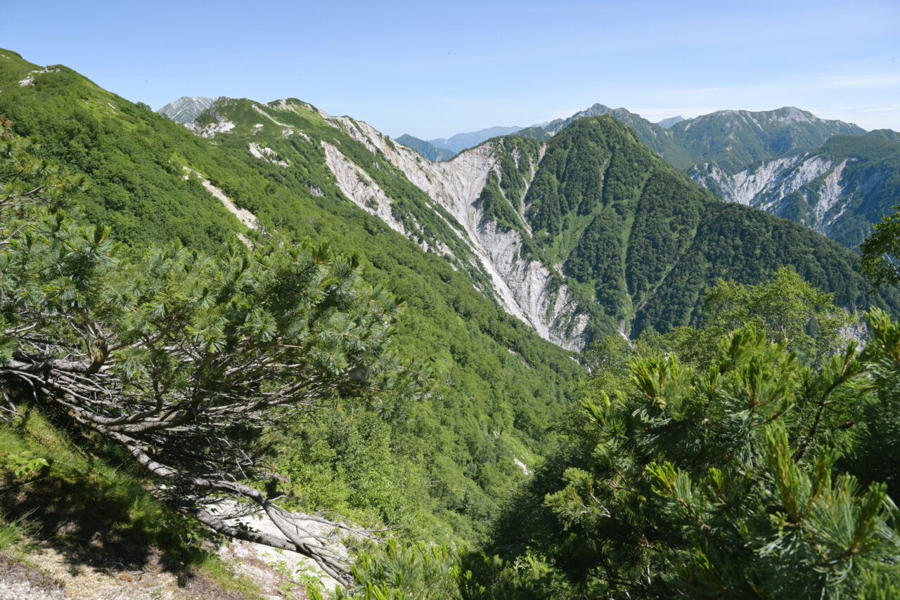後立山連峰の稜線