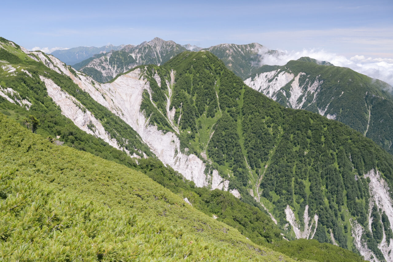 後立山連峰の山並み