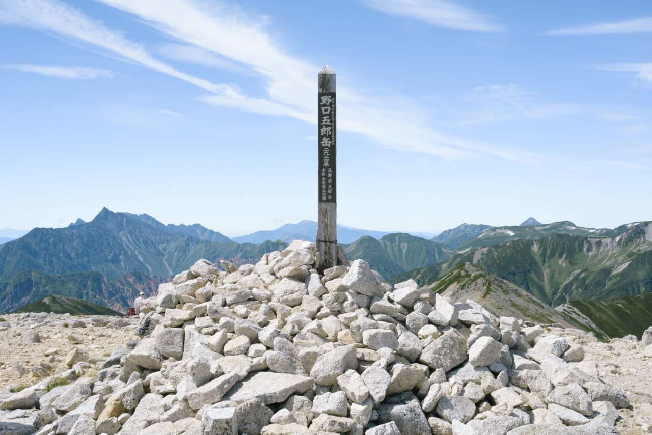 野口五郎岳山頂