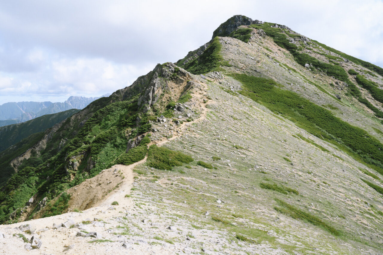 ワリモ岳への登り