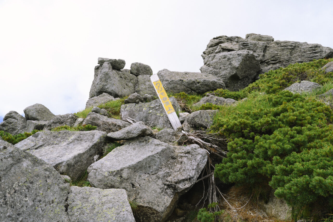 ワリモ岳頂上