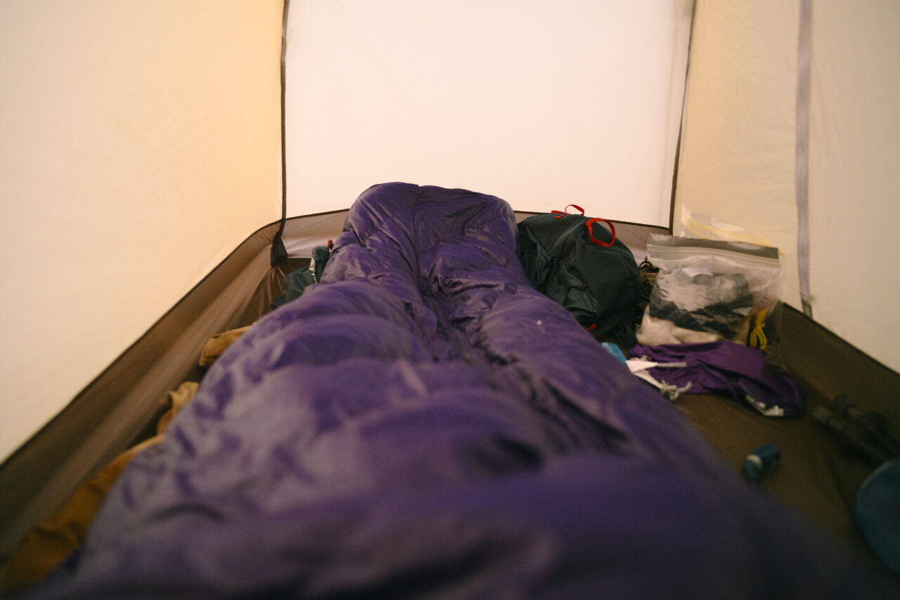 ダウンハガー#7で就寝