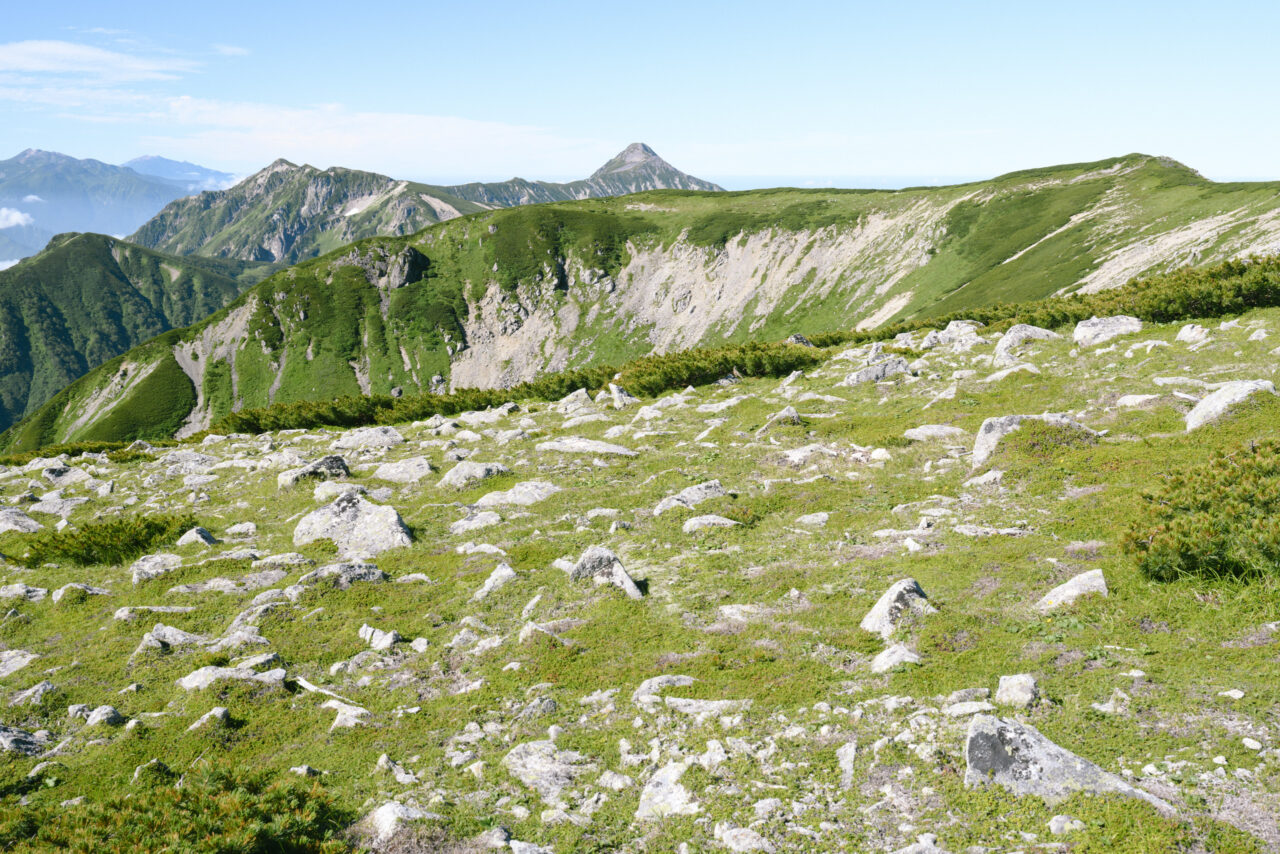 笠ヶ岳方面の眺め