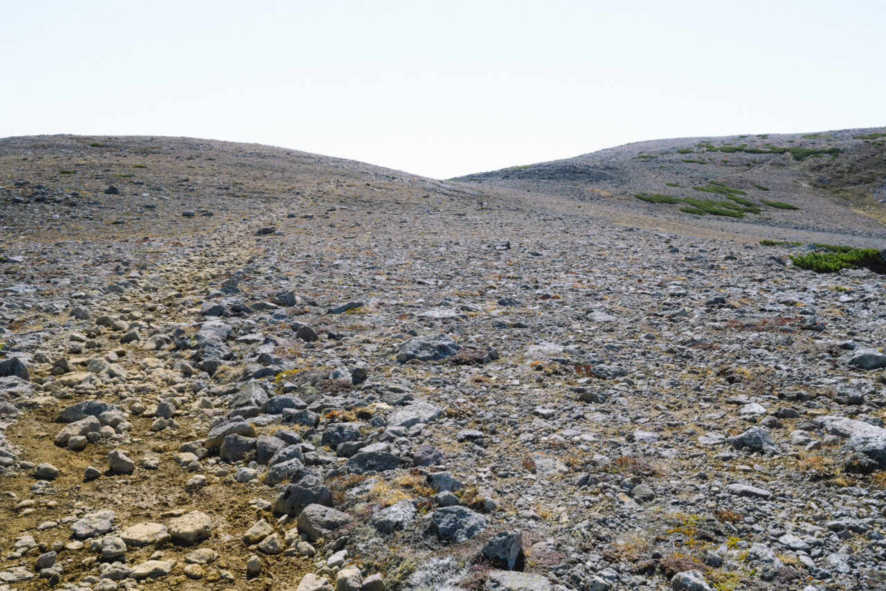 小泉岳を目指し丘を歩く