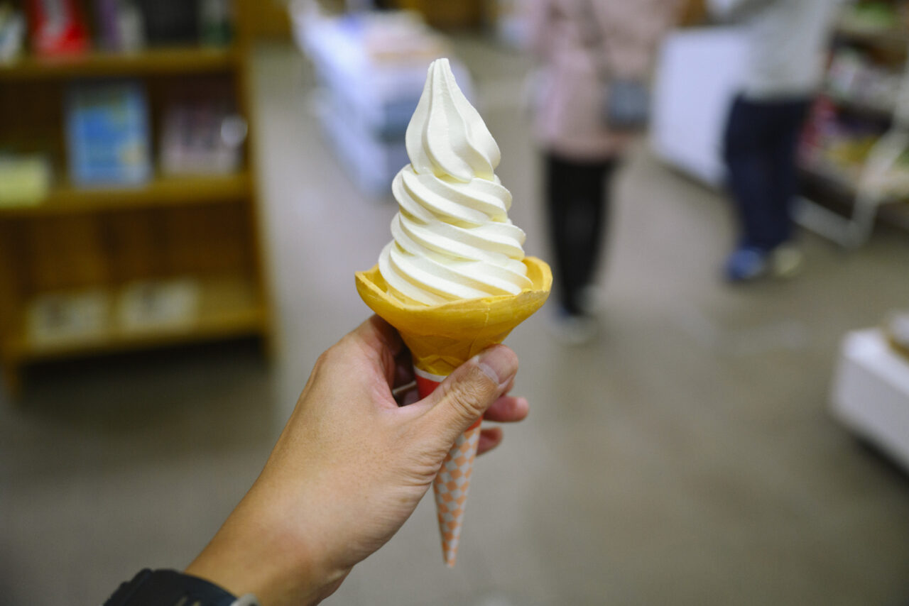 下山後のソフトクリーム
