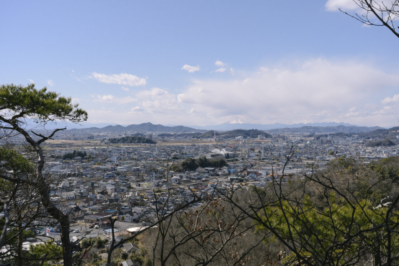 足利市内を見下ろす眺め
