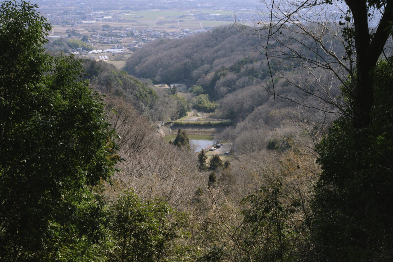 大正池を見下ろす