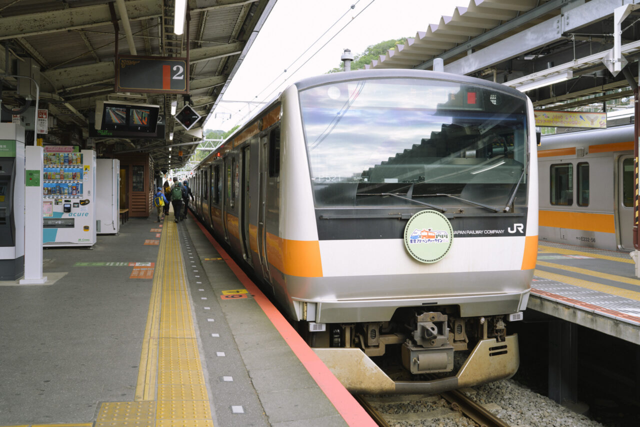 奥多摩へと向かう中央線