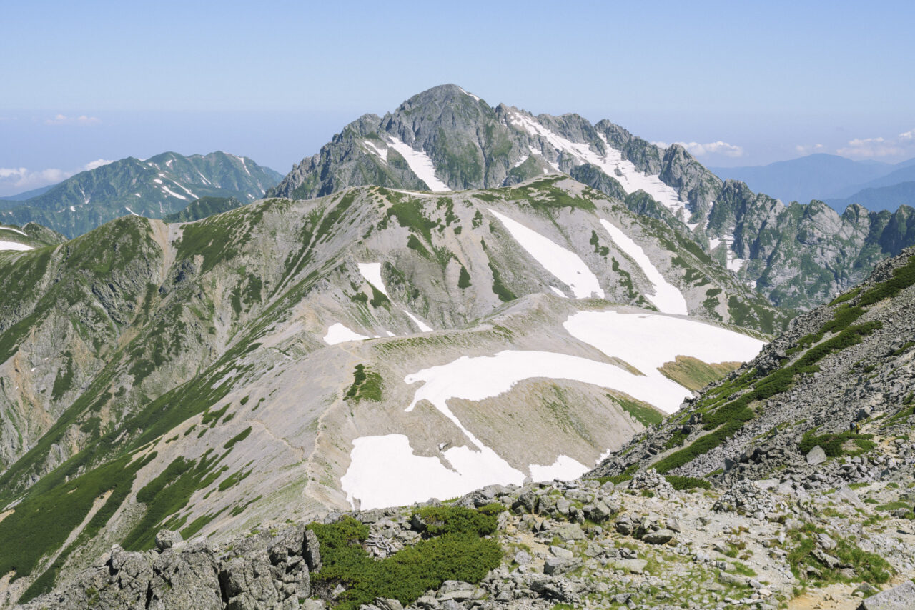 大汝山から見る剣岳