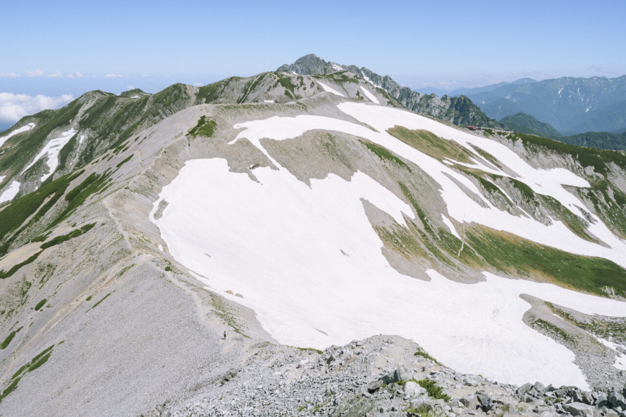 富士ノ折立から見下ろす別山