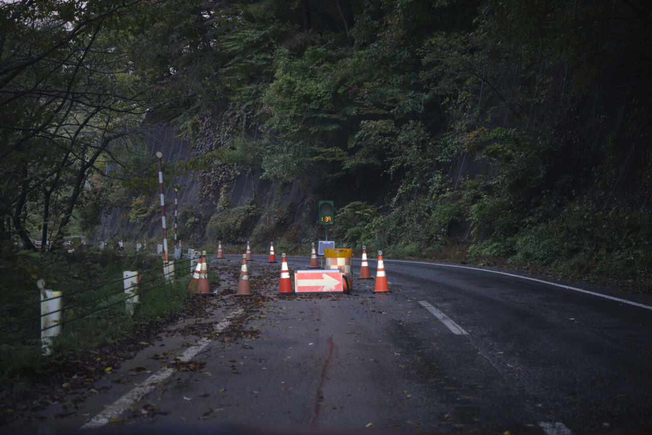 檜枝岐村へ向かう道路